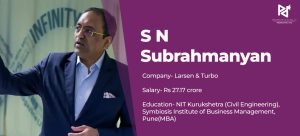 S N subramanyam / salaries of indian CEOs